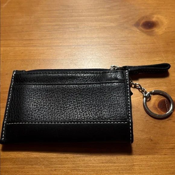 Coach Vintage Black Leather Keychain Pouch coin/card pouch - Picture 4 of 7